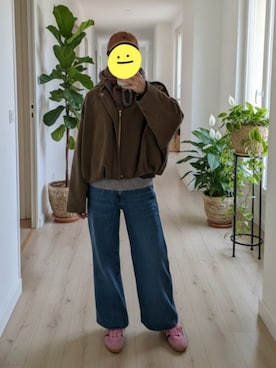 「アイテム（帽子）」を使った、wearradlさん（レディース・163cm）の冬コーディネート