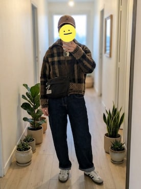 「A.P.C.（アーペーセー）のアイテム」を使った、wearradlさん（レディース・163cm）の秋コーディネート