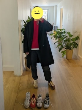 「アイテム（ノーカラーコート）」を使った、wearradlさん（レディース・163cm）の秋コーディネート