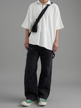 「ADRER（アドラー）のアイテム（トップス）」を使った、　Fujito_WEARさん（メンズ・173cm）の夏コーディネート