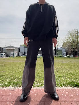 「ADRER（アドラー）のcool comfortable layered tank top / クールコンフォータブルレイヤードタンクトップ（タンクトップ、ブラック系）」を使った、　Fujito_WEARさん（メンズ・173cm）の春コーディネート