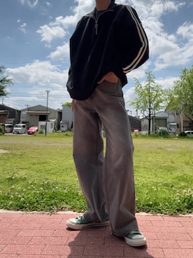 「ADRER（アドラー）のcool comfortable layered tank top / クールコンフォータブルレイヤードタンクトップ（タンクトップ、ブラック系）」を使った、　Fujito_WEARさん（メンズ・173cm）の春コーディネート