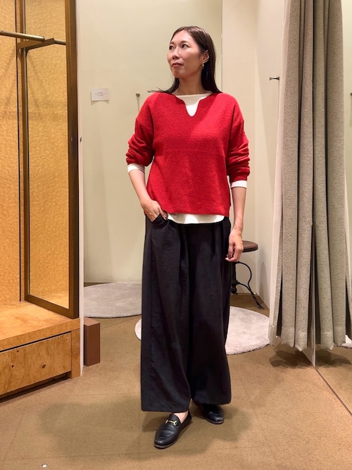 ニットの下に重ねて◎】カットジョーゼットブラウス（シャツ/ブラウス