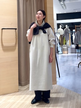 「Jena espace merveilleux（ジェナ　エスパスメルヴェイユ）のカーブラインボンディングパンツ（その他パンツ）」を使った、jenachikaさん（レディース・166cm）の冬コーディネート