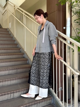 「アイテム（パーカー）」を使った、jenachikaさん（レディース・166cm）の夏コーディネート