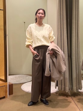 「アイテム（ベスト）」を使った、jenachikaさん（レディース・166cm）の秋コーディネート