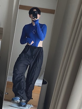 「grounds（グラウンズ）のアイテム（サンダル）」を使った、んねさん（レディース・163cm）の春コーディネート