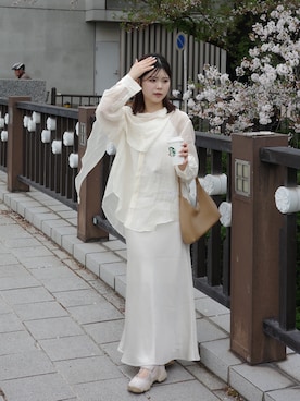 「anuans（アニュアンス）のアイテム」を使った、𝒌𝒐𝒕𝒐𝒏𝒆さん（レディース・154cm）の春コーディネート