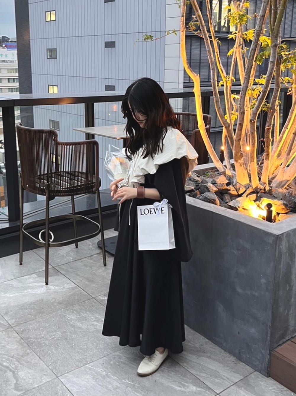 ★ChicLine★ レシア スリットスリーブワンピース Louere（ルエレ）の「スリットスリーブフレアワンピース