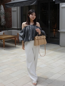 「anuans（アニュアンス）のアイテム」を使った、𝒌𝒐𝒕𝒐𝒏𝒆さん（レディース・154cm）の夏コーディネート