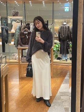 「RIVE DROITE（リヴドロワ）のアイテム（ブーツ）」を使った、RUNAさん（骨格ウェーブ・レディース・158cm）の秋コーディネート