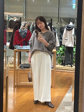 「RIVE DROITE（リヴドロワ）のアイテム（ブーツ）」を使った、RUNAさん（骨格ウェーブ・レディース・158cm）の秋コーディネート