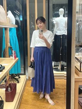 「シルバーシューズ」｜RUNAさん（レディース・158cm）の夏コーディネート