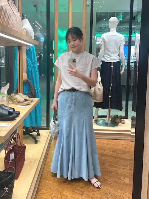 新品未使用 RIVE DOROITE MONN リヴドロワ デニムスカート MONN.:.(モン)】LOOSE DENIM SKIRT（デニムスカート）｜RIVE