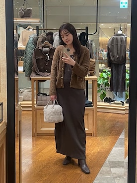 「アイテム（ワンピース/ドレス）」を使った、RUNAさん（レディース・158cm）の秋コーディネート