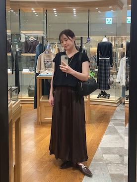 「キレイめコーデ」｜「アイテム（その他シューズ）」を使った、RUNAさん（レディース・158cm）の秋コーディネート