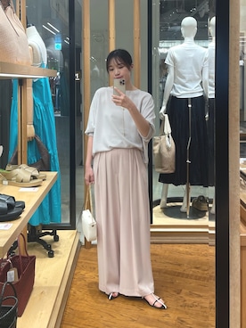 「ピンクパンツ」｜RUNAさん（レディース・158cm）の夏コーディネート