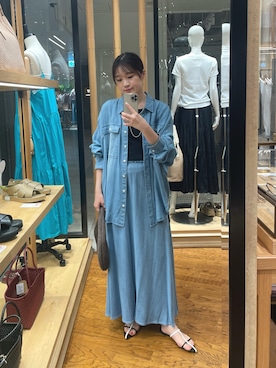 「Tシャツ/カットソー」｜「アイテム（アクセサリー）」を使った、RUNAさん（レディース・158cm）の夏コーディネート