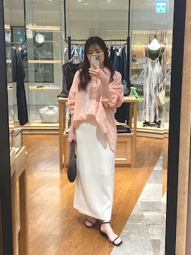 「ピンクシャツ」｜RUNAさん（レディース・158cm）の夏コーディネート