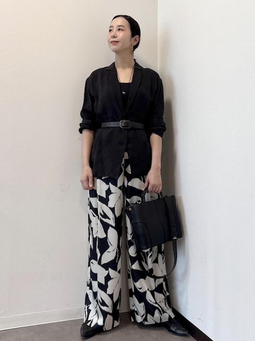 セール】DEVEAUXジオメトリックフラワーイージーワイドパンツ（その他