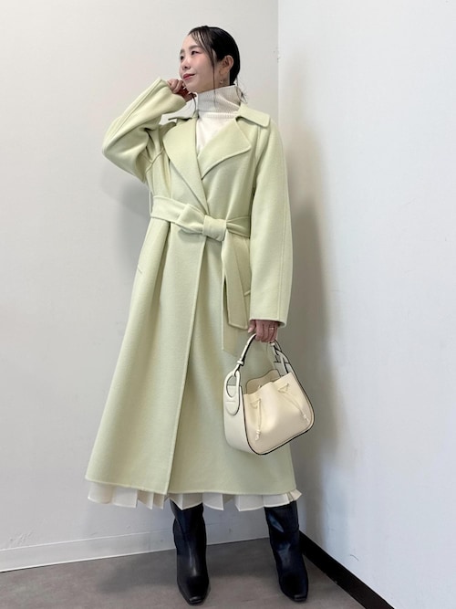 セール】ラムウールリバーロングコート【Sサイズフェア対象