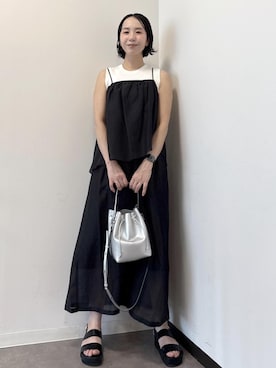 「アイテム（ワンピース/ドレス）」を使った、murataさん（レディース・162cm・40代）の夏コーディネート