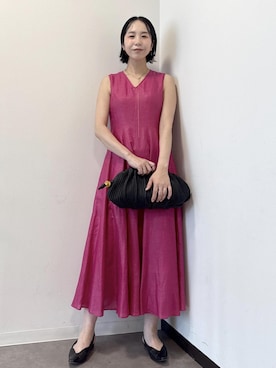 「ROPE'（ロペ）のロープチェーンラリエット（ネックレス）」を使った、murataさん（レディース・162cm・40代）の夏コーディネート