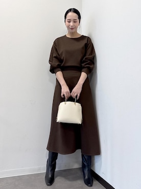 「膝丈」｜murataさん（レディース・162cm）の秋コーディネート