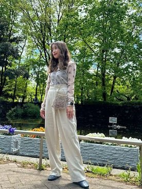 「LAKOLE（ラコレ）のアイテム（ブーツ）」を使った、akn  さん（レディース・156cm）の春コーディネート