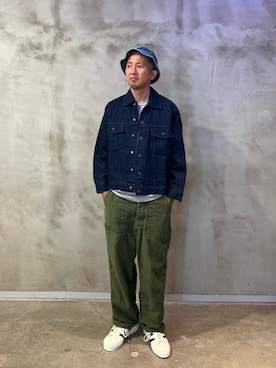 「クセニア・シュナイダー」｜「アイテム（デニムジャケット）」を使った、KHさん（メンズ・174cm）の夏コーディネート