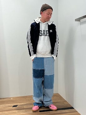 「クセニア・シュナイダー」｜「アイテム（ジャージ）」を使った、KHさん（メンズ・174cm）の冬コーディネート