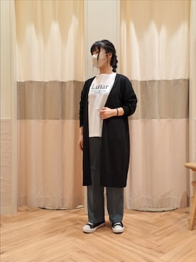 「ロングカーディガン」｜mikuさん（レディース・160cm）の夏コーディネート