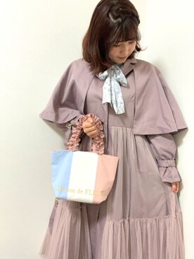 「axes femme（アクシーズファム）のアイテム（トレンチコート）」を使った、𝓢𝓪𝓴𝓲さん（レディース・159cm）の春コーディネート