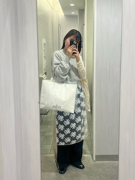 「Kastane」｜「アイテム（スウェット）」を使った、Aoha.さん（レディース・160cm）の夏コーディネート