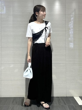「VIS（ビス）のアイテム（バッグ）」を使った、mayu☺︎さん（レディース・162cm）の夏コーディネート
