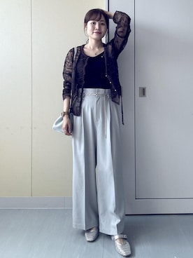 「VIS（ビス）のアイテム（パンツ）」を使った、mayu☺︎さん（レディース・162cm）の夏コーディネート