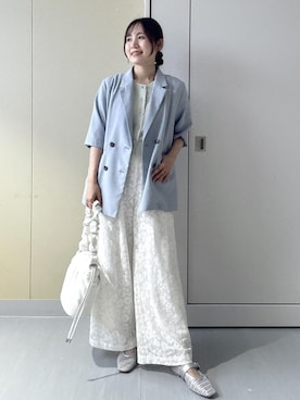 「VIS（ビス）のアイテム（ジャケット/アウター）」を使った、mayu☺︎さん（レディース・162cm）の夏コーディネート