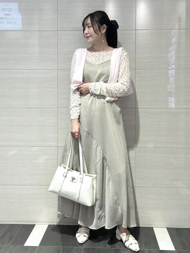 「VIS（ビス）のアイテム（ワンピース/ドレス）」を使った、mayu☺︎さん（レディース・162cm）の春コーディネート