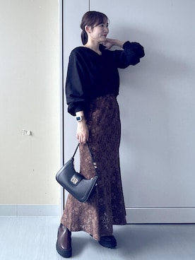 「VIS（ビス）のアイテム（スカート）」を使った、mayu☺︎さん（レディース・162cm）の秋コーディネート