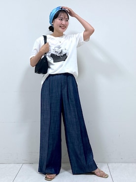 「アイテム（バンダナ/スカーフ）」を使った、mayu☺︎さん（レディース・162cm・20代）の夏コーディネート