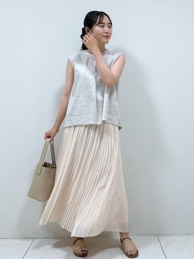 「マキシ」｜「アイテム（サンダル）」を使った、mayu☺︎さん（レディース・162cm）の夏コーディネート