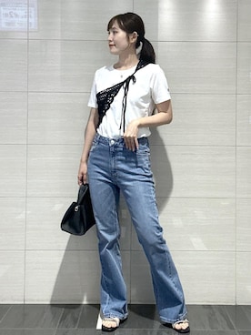「VIS（ビス）のアイテム（パンツ）」を使った、mayu☺︎さん（レディース・162cm）の夏コーディネート