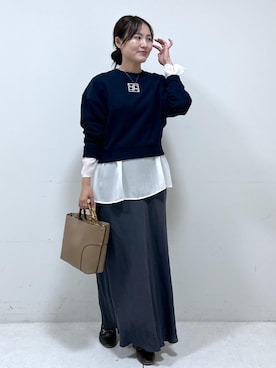 「アイテム（スウェット）」を使った、mayu☺︎さん（レディース・162cm・20代）の秋コーディネート