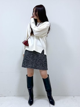 「ROPE'（ロペ）のBlanchette accessories(ブランシェットアクセサリー）（ショルダーバッグ）」を使った、mayu☺︎さん（レディース・162cm）の冬コーディネート