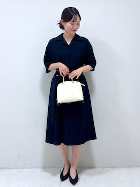 「膝丈」｜mayu☺︎さん（レディース・162cm）の夏コーディネート
