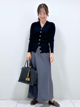 「アイテム（チャーム）」を使った、mayu☺︎さん（レディース・162cm）の秋コーディネート