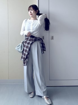 「VIS（ビス）のアイテム（パンツ）」を使った、mayu☺︎さん（レディース・162cm）の夏コーディネート