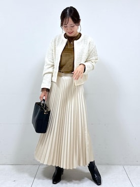 「アイテム（カーディガン/ボレロ）」を使った、mayu☺︎さん（レディース・162cm・20代）の秋コーディネート