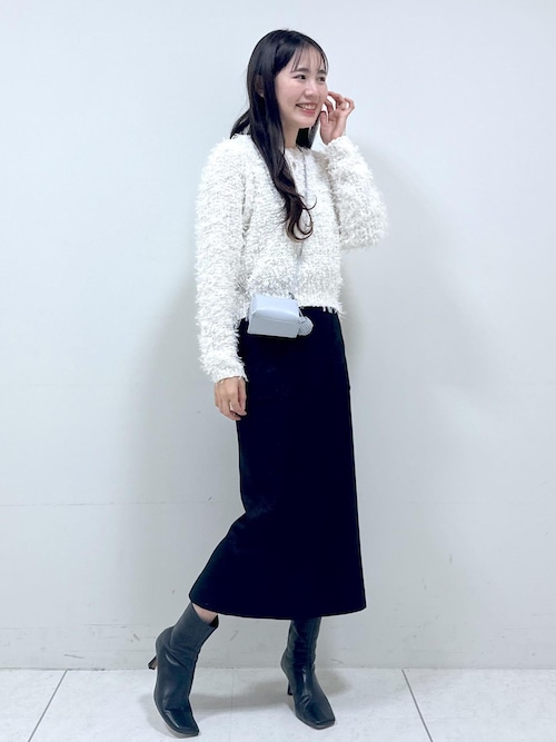 ROPE'（ロペ） スカート BALLI (バリ)ラメ無地ポケット付きタイト