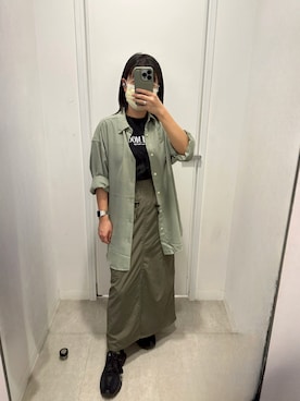 「PULL&BEAR（プルアンドベア）のアイテム（トップス）」を使った、xin.TWさん（レディース・151cm）の夏コーディネート